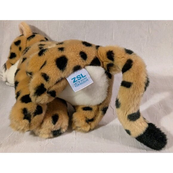 ZSL London Zoo Plush Cheetah Safari Large Cat Wildlife Stuffed Animal Toy 10" - Picture 9 of 15